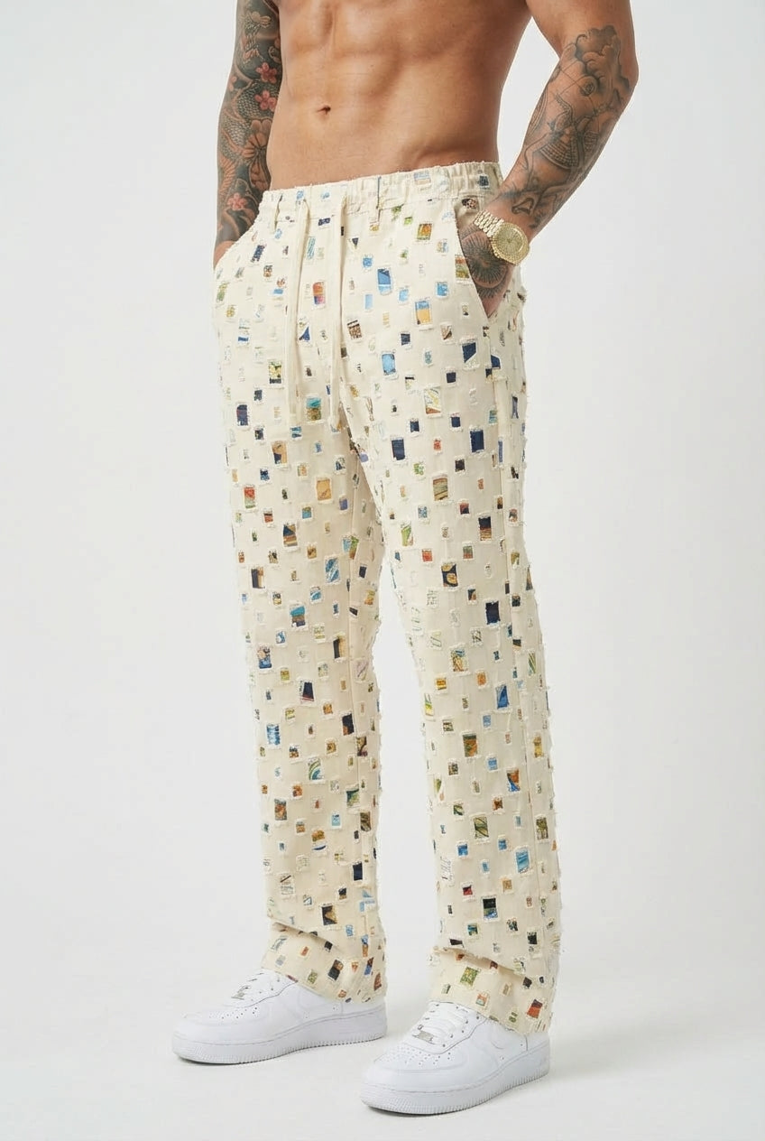 Pantalon Coupe Droite Mosaic