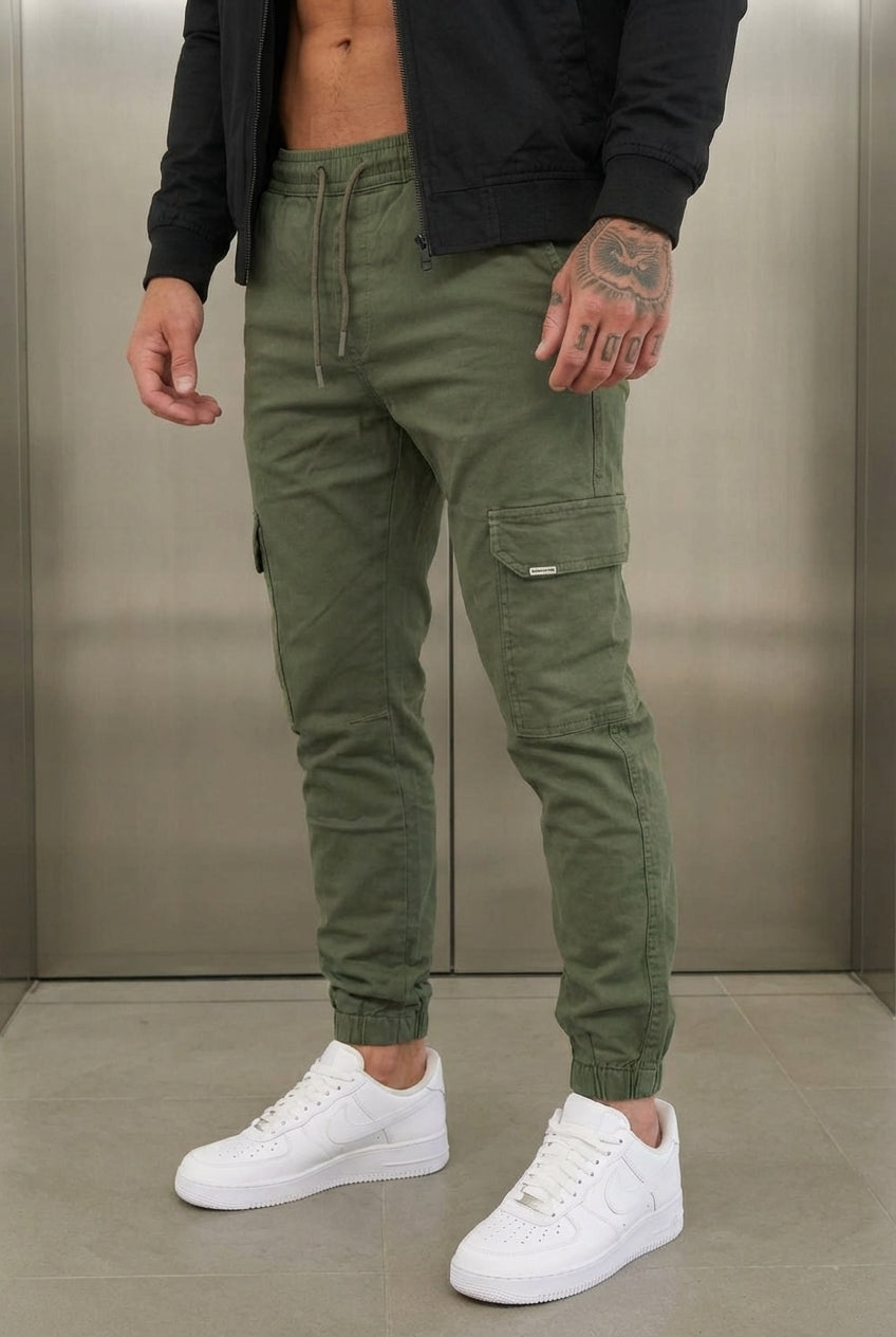 Pantalon de jogging cargo Olympus - Vert armée
