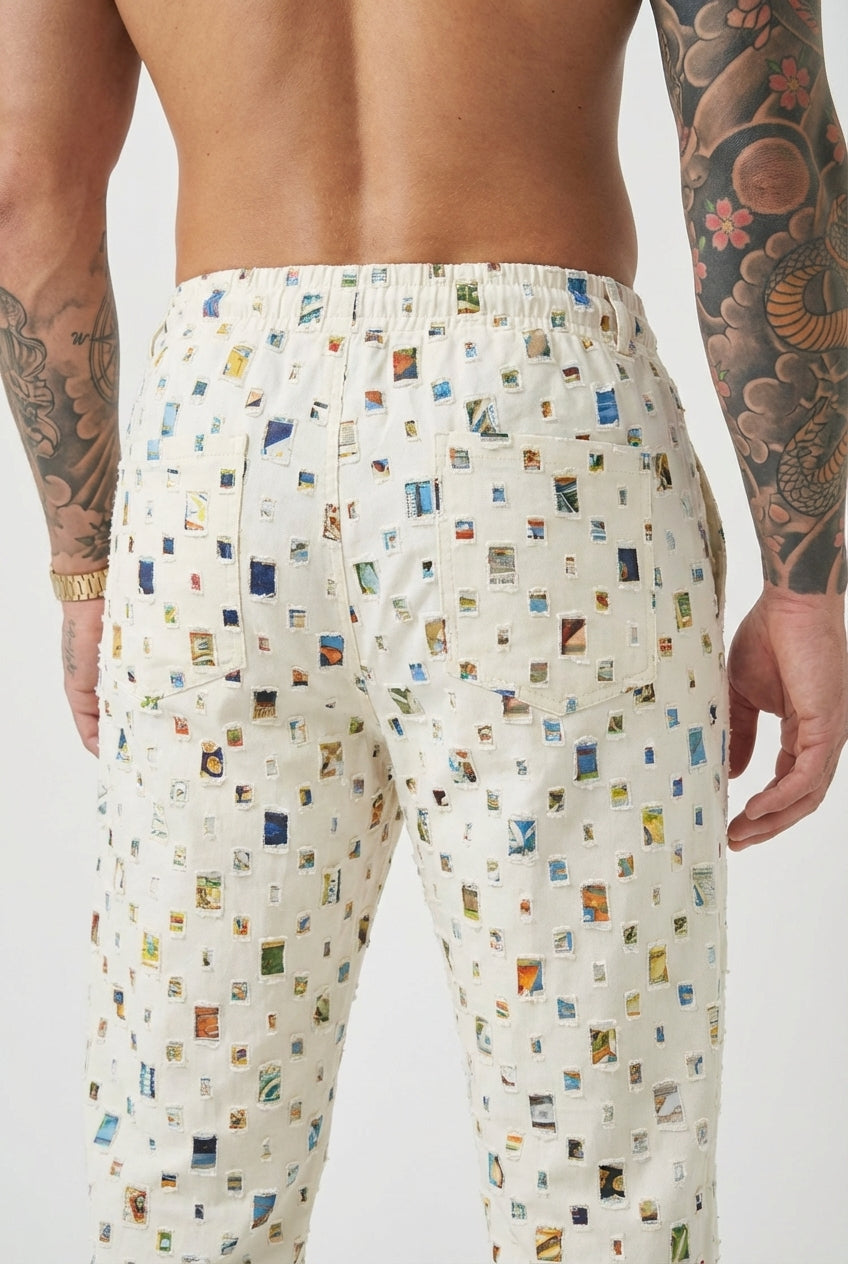 Pantalon Coupe Droite Mosaic