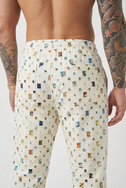Pantalon Coupe Droite Mosaic