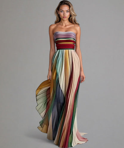Robe sans bretelles trapèze Vivienne