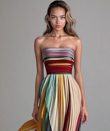 Robe sans bretelles trapèze Vivienne