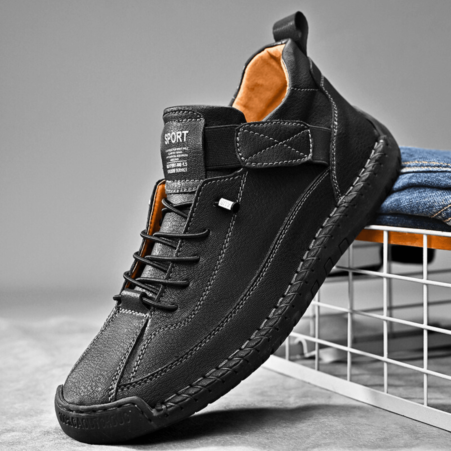 Hutton Artisan Leather Trainers